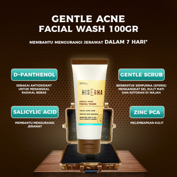 𝐑𝐀𝐃𝐘𝐒𝐀 - HIS ERHA Facial Wash 100g - Sabun Wajah Jerawat Khusus Pria - Image 3