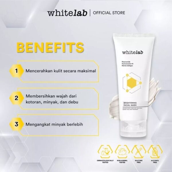 𝐑𝐀𝐃𝐘𝐒𝐀 - Whitelab Brightening Facial Wash 100gr - Sabun Cuci Muka - Image 5