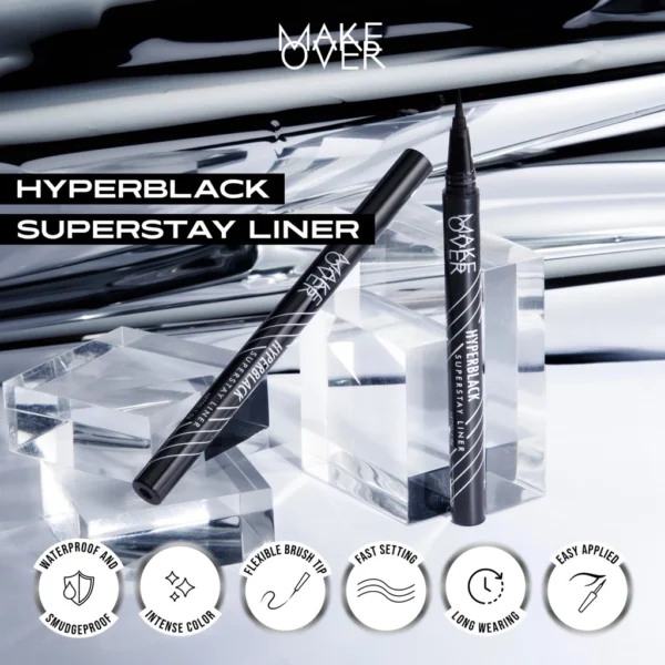 𝐑𝐀𝐃𝐘𝐒𝐀 - MAKE OVER Hyperblack Superstay Liner 1 g - Eye Liner - Image 3