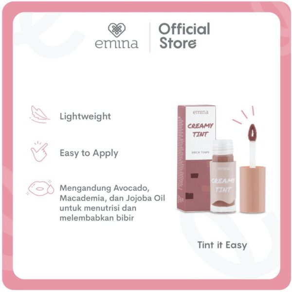 𝐑𝐀𝐃𝐘𝐒𝐀 - Emina Creamy Tint 3.5g | Lip Tint Remaja - Image 3