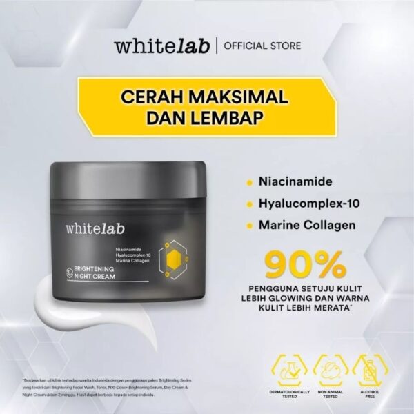 𝐑𝐀𝐃𝐘𝐒𝐀 - Whitelab Brightening Night Cream 20gr Cream Malam - Image 2