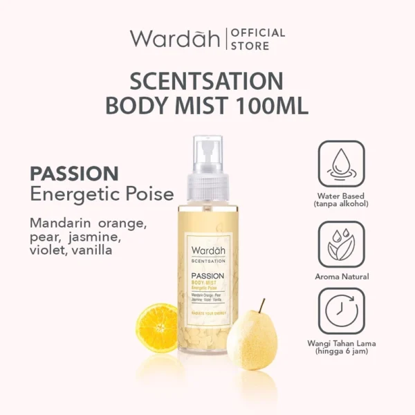 𝐑𝐀𝐃𝐘𝐒𝐀 - WARDAH SCENTSATION BODY MIST 100ML - Image 4